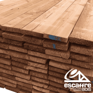 Planche non rabotée - 4.00 ml x 27 x 135 mm - Douglas - Hors aubier